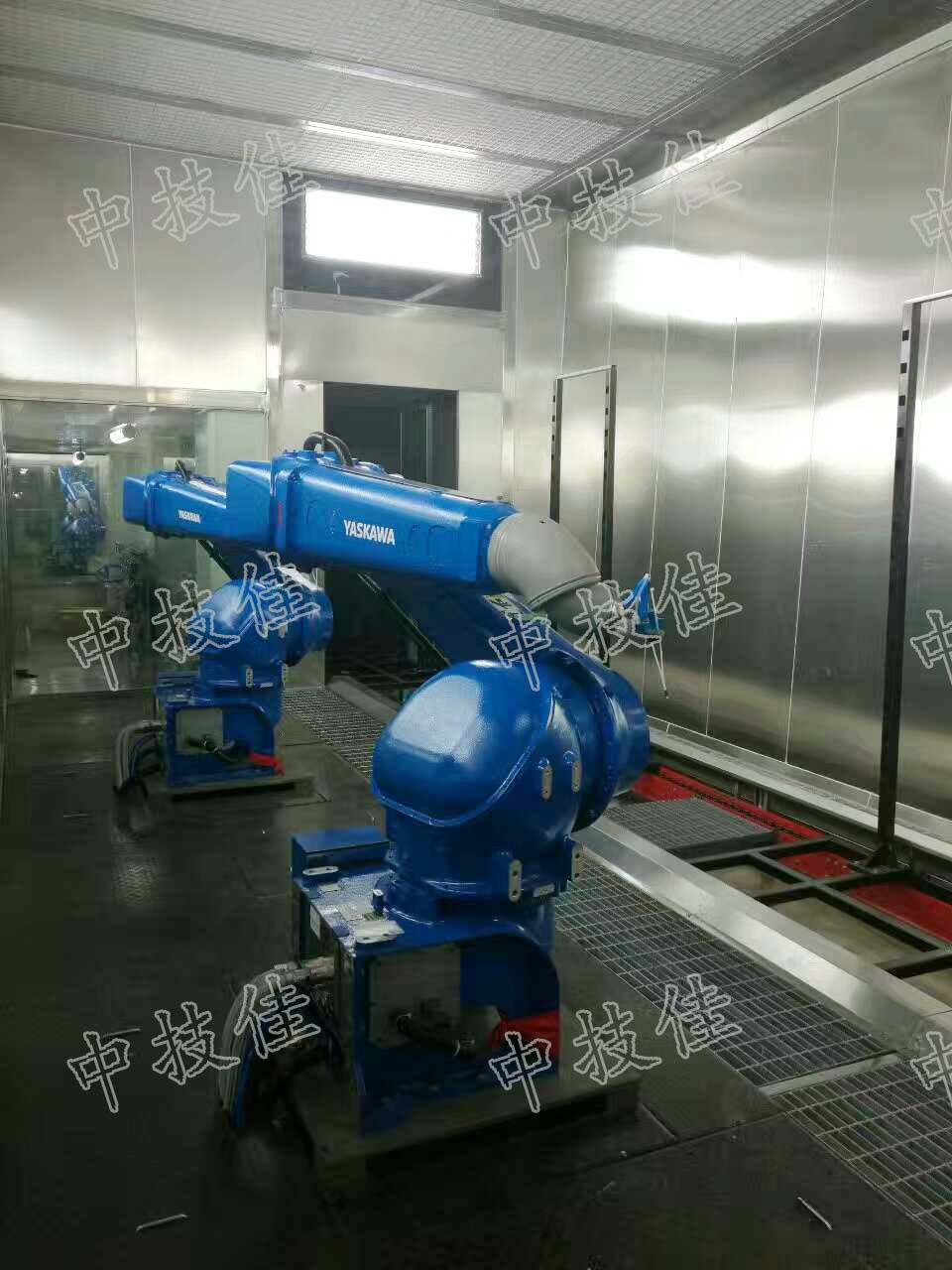 滑橇积放机器人自动追逐喷涂线