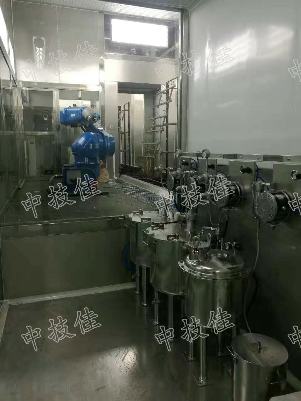 滑橇积放机器人自动追逐喷涂线